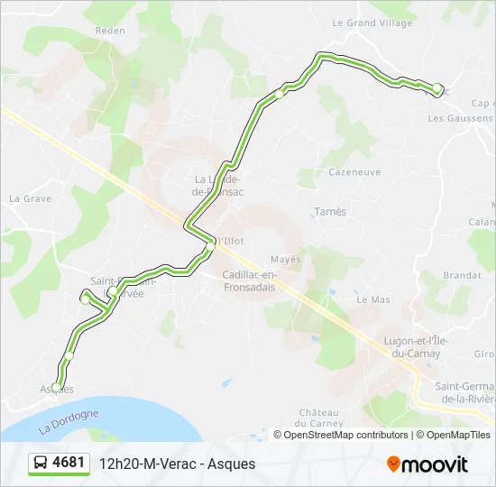 4681 Bus Line Map