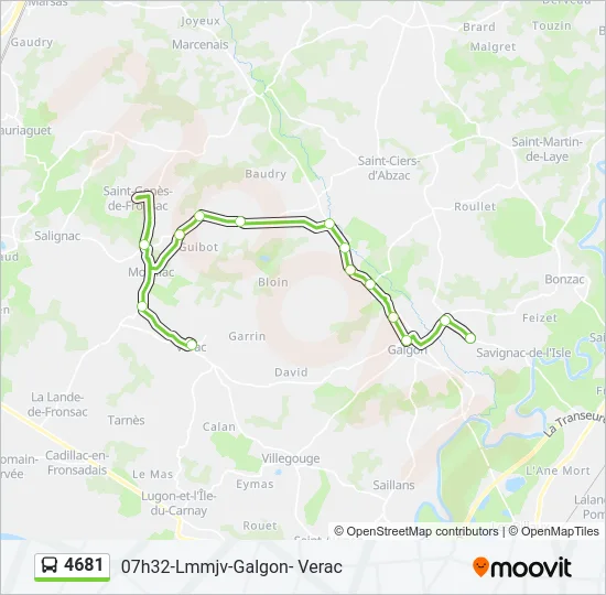 4681 Bus Line Map