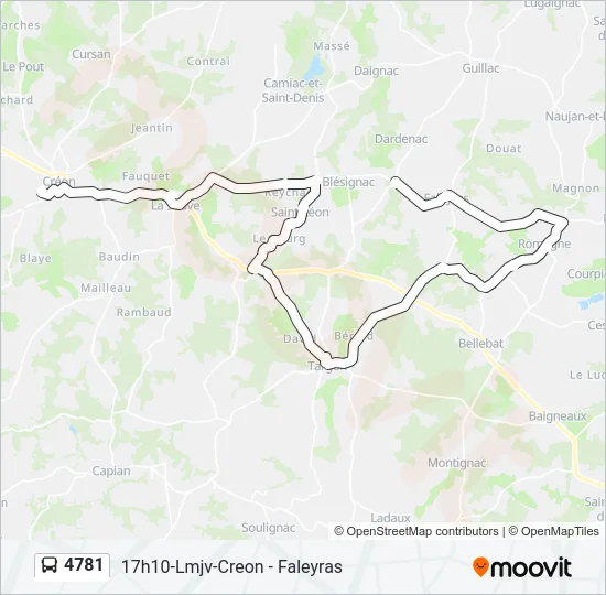 4781 Bus Line Map