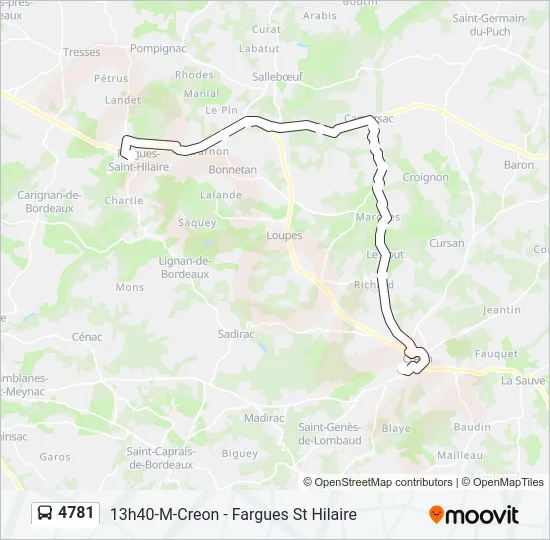 4781 Bus Line Map