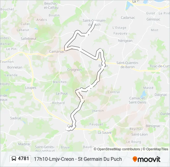 4781 Bus Line Map