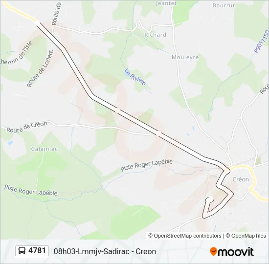 4781 Bus Line Map