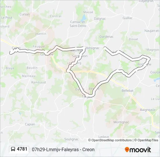 4781 Bus Line Map
