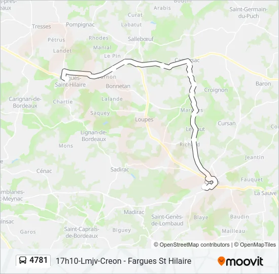 4781 Bus Line Map