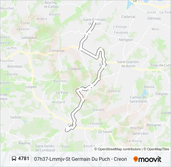 4781 Bus Line Map