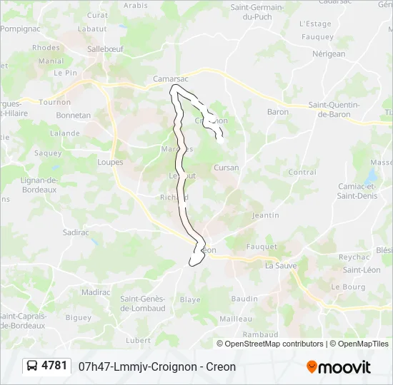 4781 Bus Line Map