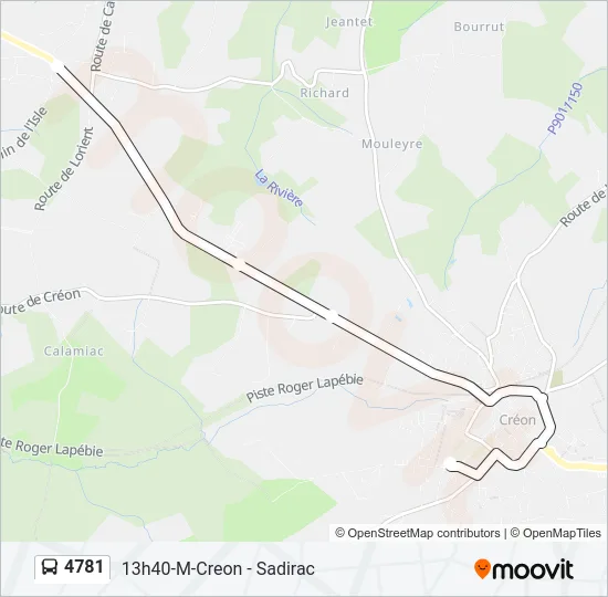 4781 Bus Line Map