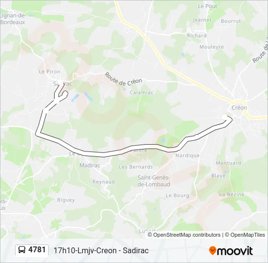 4781 Bus Line Map
