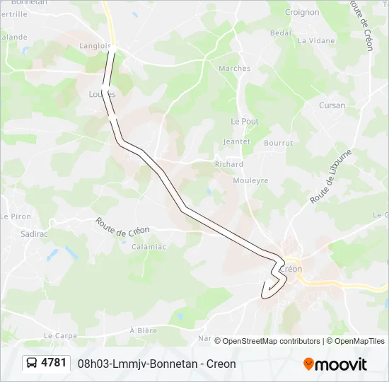4781 Bus Line Map