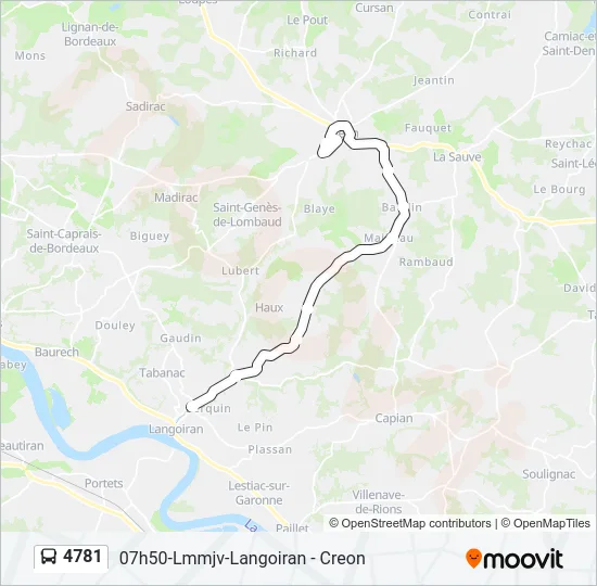 4781 Bus Line Map