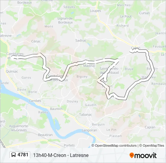 4781 Bus Line Map