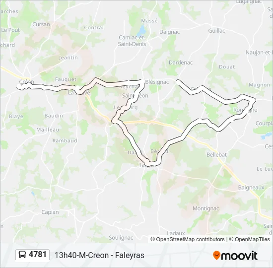 4781 Bus Line Map