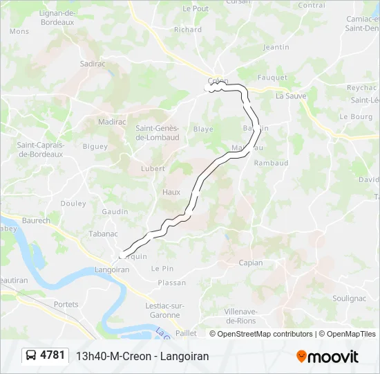 4781 Bus Line Map