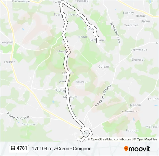 4781 Bus Line Map