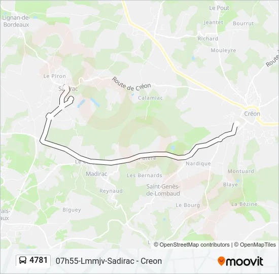 4781 Bus Line Map