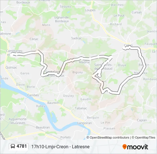 4781 Bus Line Map