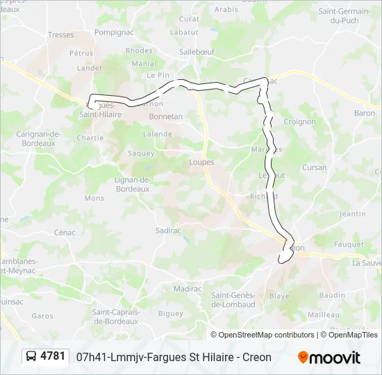 4781 Bus Line Map
