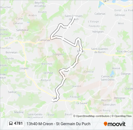 4781 Bus Line Map