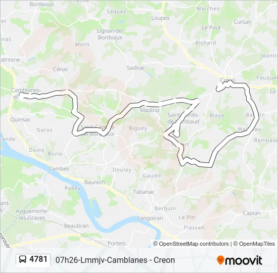 4781 Bus Line Map
