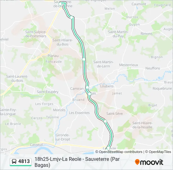 4813 Bus Line Map