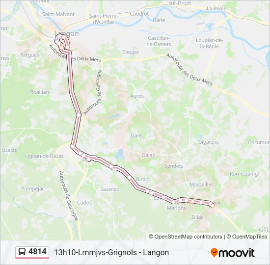 4814 Bus Line Map