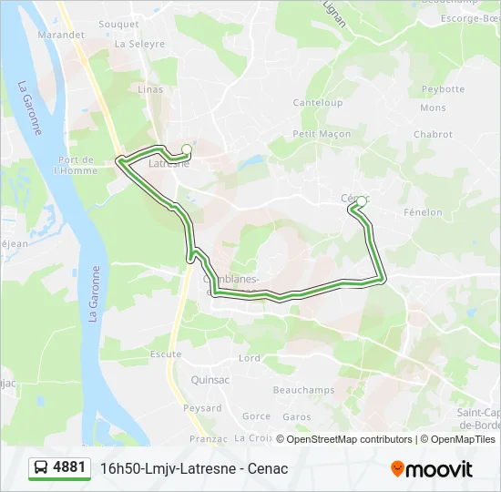 4881 Bus Line Map