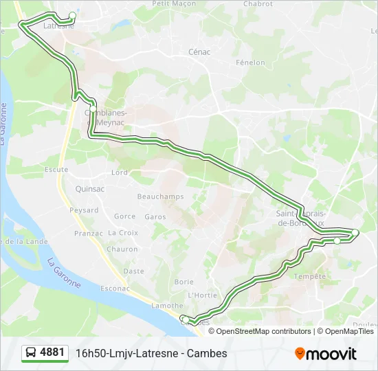 4881 Bus Line Map
