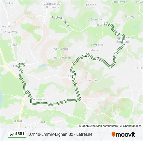 4881 Bus Line Map