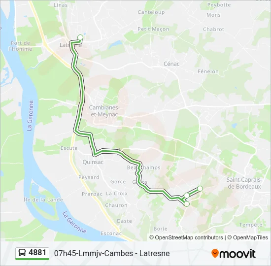 4881 Bus Line Map