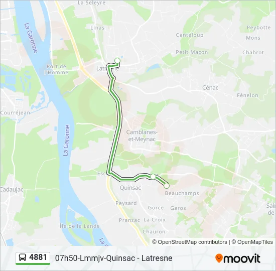 4881 Bus Line Map