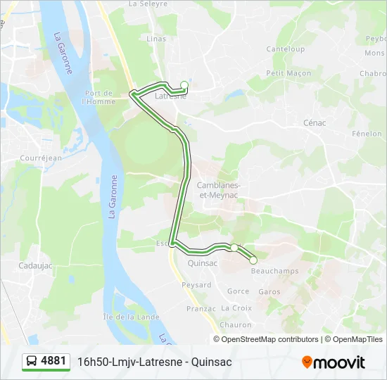 4881 Bus Line Map