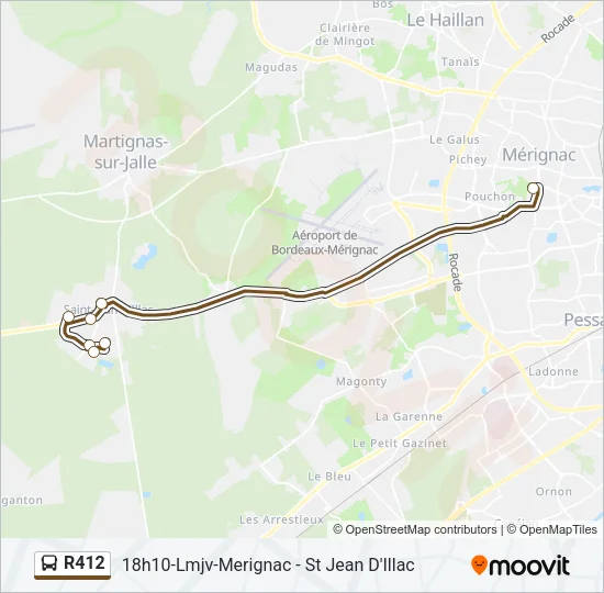 R412 Bus Line Map