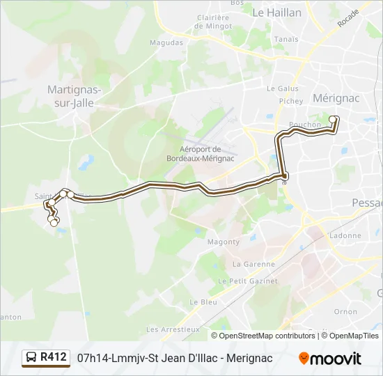 R412 Bus Line Map
