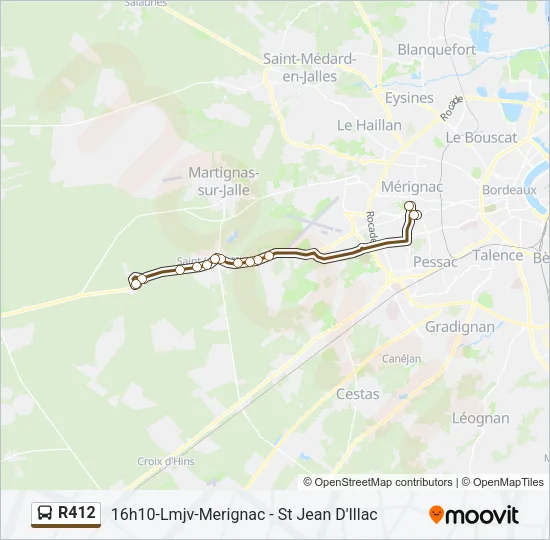 R412 Bus Line Map