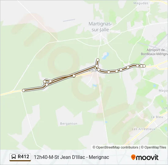 R412 Bus Line Map