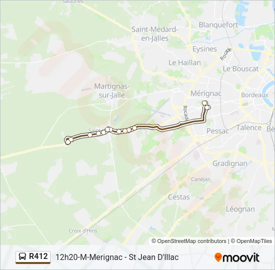 R412 Bus Line Map