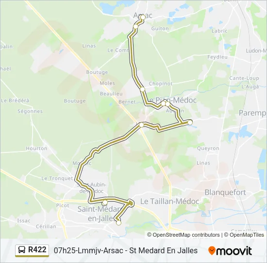 R422 Bus Line Map