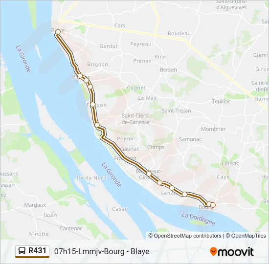 R431 Bus Line Map