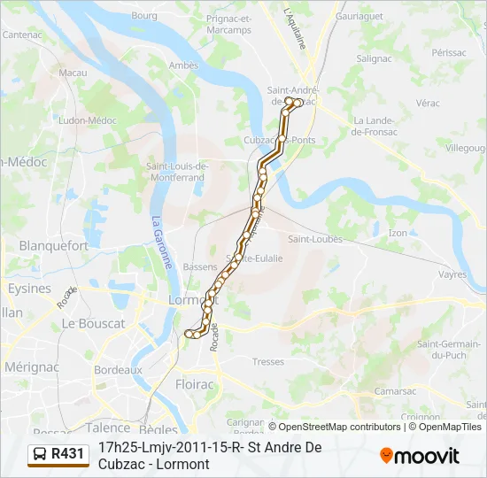 R431 Bus Line Map