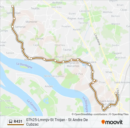 R431 Bus Line Map