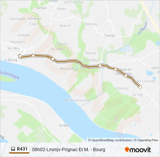 R431 Bus Line Map