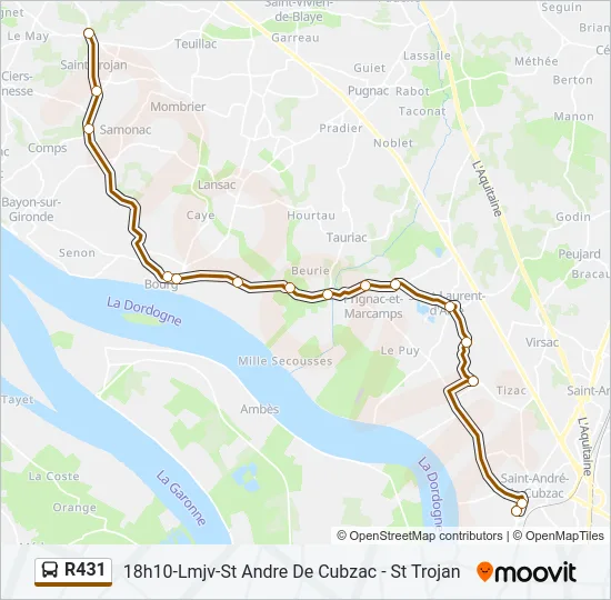 R431 Bus Line Map