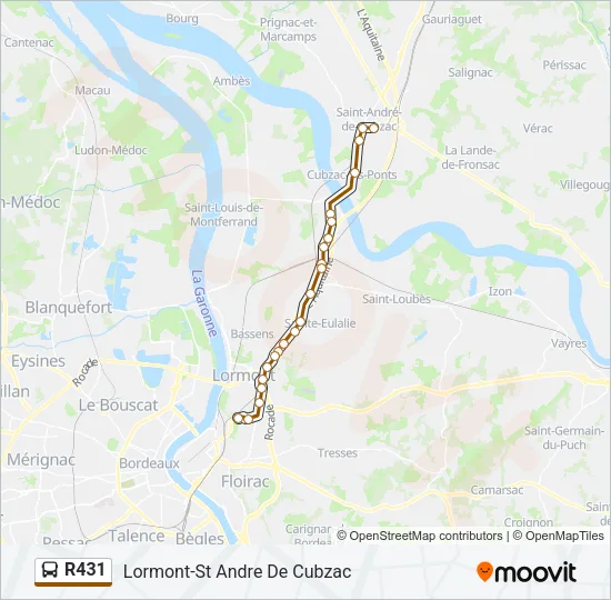 R431 Bus Line Map