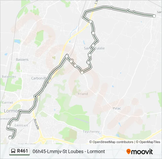 R461 Bus Line Map