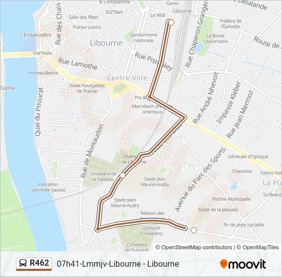 R462 Bus Line Map
