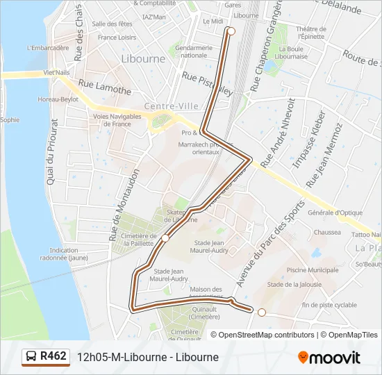 R462 Bus Line Map