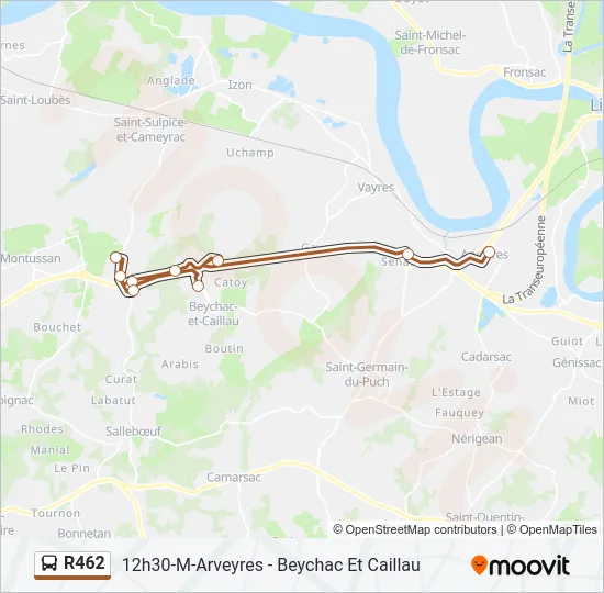 R462 Bus Line Map