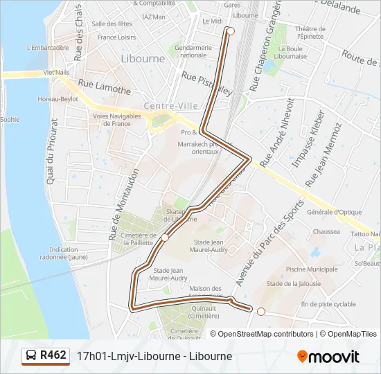 R462 Bus Line Map