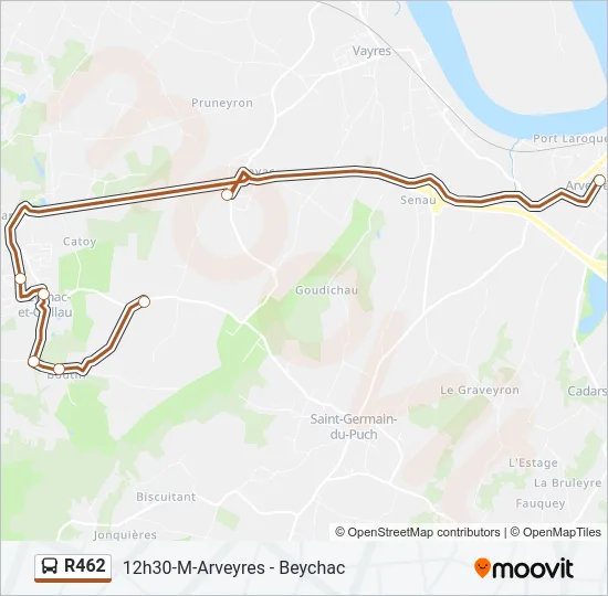 R462 Bus Line Map