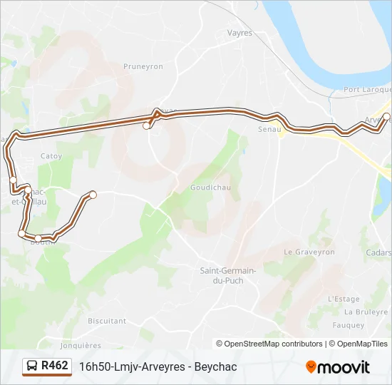 R462 Bus Line Map